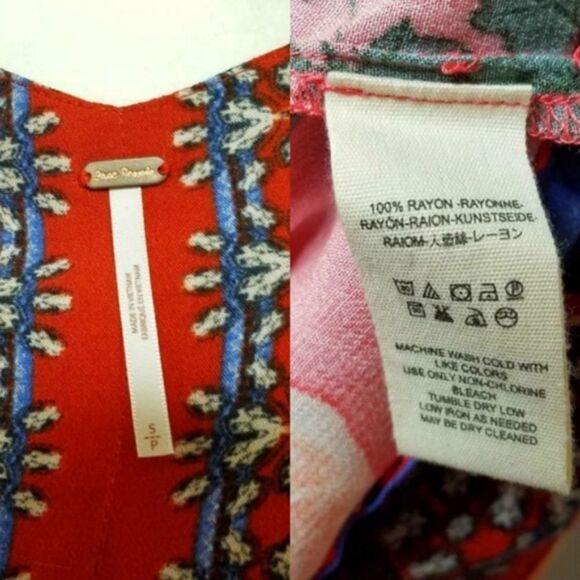 FREE People Freshly Squeezed Orange V-neck Tunic - Picture 8 of 8